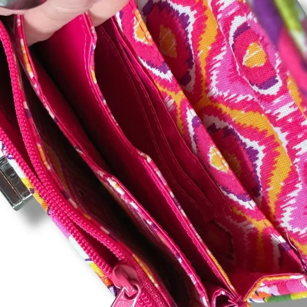 Vera Bradley retired Clementine quilted turnkey clutch wallet wristlet - Picture 4 of 6